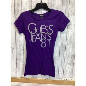 Goth y2k indie normcore gorpcore fisherman Guess Jeans Purple T-shirt Women XS